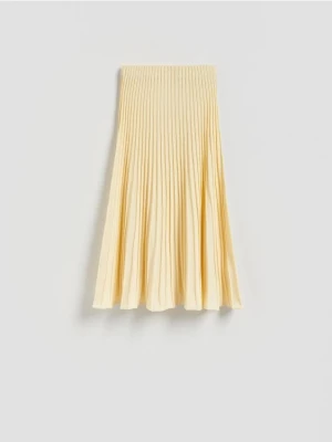 Reserved - Spódnica z wiskozą - jasnożółty