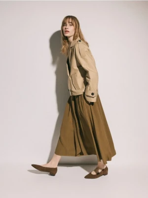 Reserved - Spódnica z wiskozą - oliwkowy