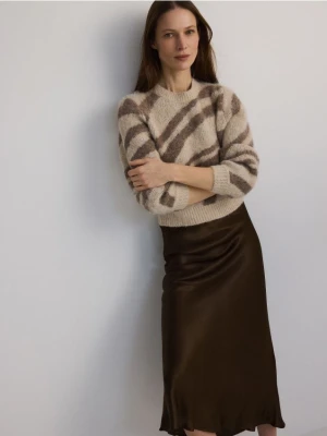 Reserved - Spódnica z wiskozy - brązowy