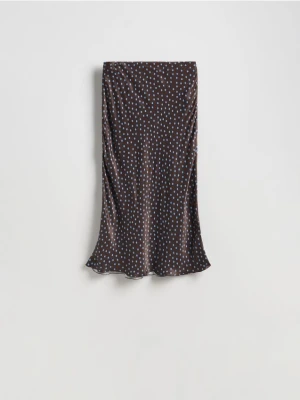 Reserved - Spódnica z wiskozy - ciemnobrązowy