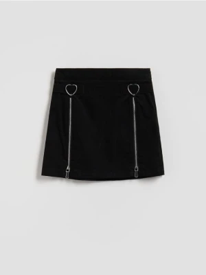 Reserved - Spódnica z zamkami - czarny