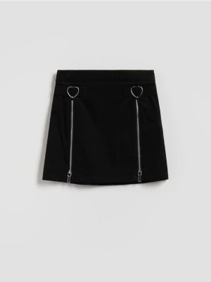 Reserved - Spódnica z zamkami - czarny