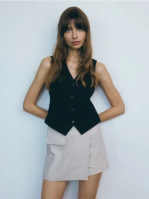 Zdjęcie produktu Reserved - Spódnico-szorty w garniturowm stylu - beżowy