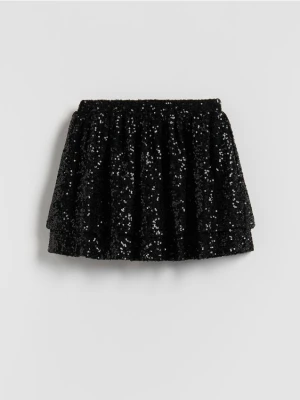 Reserved - Spódnico-szorty z cekinami - czarny