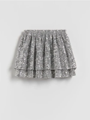 Reserved - Spódnico-szorty z cekinami - srebrny