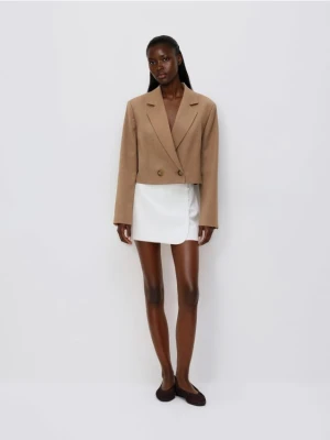 Reserved - Spódnico-szorty z dodatkiem wiskozy - biały