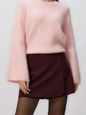 Reserved - Spódnico-szorty z dodatkiem wiskozy - bordowy