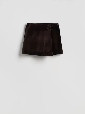 Reserved - Spódnico-szorty z kokardkami - ciemnobrązowy