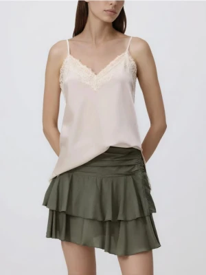 Reserved - Spódnico-szorty z lyocellem - ciemnozielony