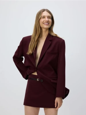 Reserved - Spódnico-szorty z paskiem - bordowy