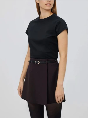 Reserved - Spódnico-szorty z paskiem - ciemnobrązowy