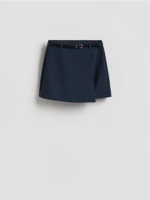 Reserved - Spódnico-szorty z paskiem - granatowy