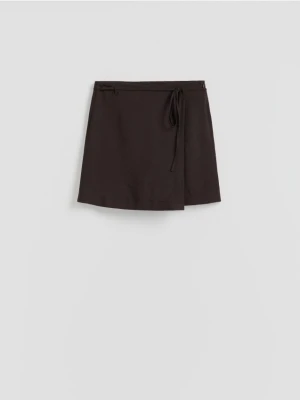 Reserved - Spódnico-szorty z wiskozą - ciemnobrązowy