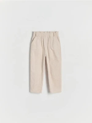 Reserved - Spodnie baggy - złamana biel