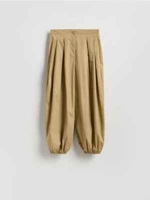 Reserved - Spodnie balloon - beżowy