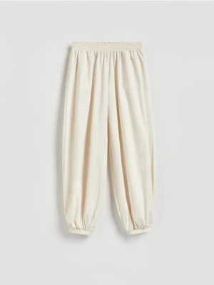 Reserved - Spodnie balloon - złamana biel