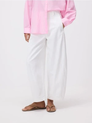Reserved - Spodnie barrel leg - biały