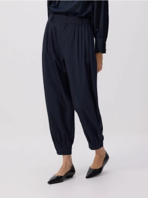 Reserved - Spodnie barrel leg - granatowy