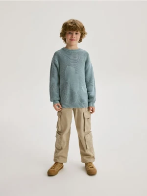 Reserved - Spodnie cargo - beżowy