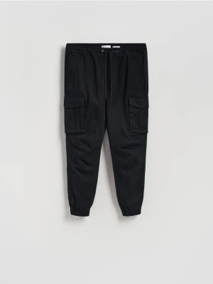 Reserved - Spodnie cargo jogger - czarny