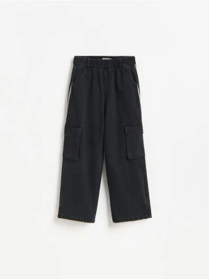 Reserved - Spodnie cargo loose fit - czarny