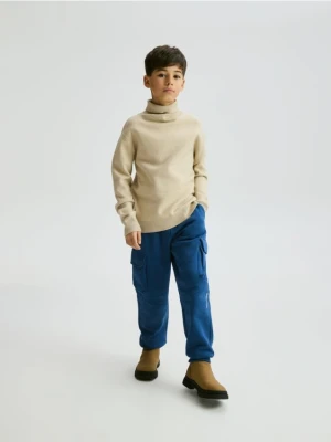 Reserved - Spodnie cargo - niebieski