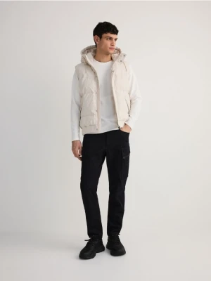 Reserved - Spodnie cargo slim fit - czarny