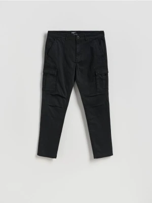 Reserved - Spodnie cargo slim fit - czarny