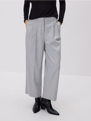 Reserved - Spodnie carrot fit - jasnoszary