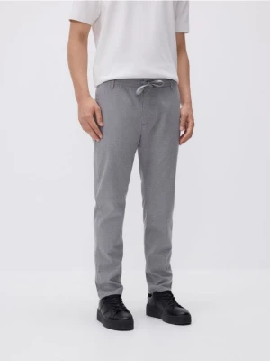Reserved - Spodnie carrot fit - jasnoszary