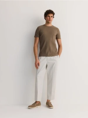 Reserved - Spodnie carrot fit - jasnoszary