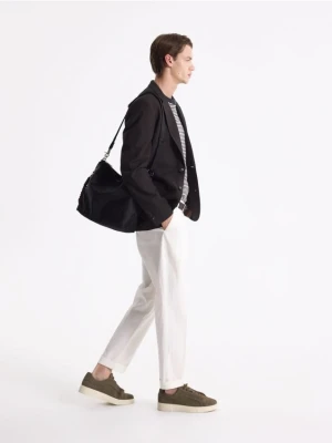 Reserved - Spodnie carrot fit - złamana biel