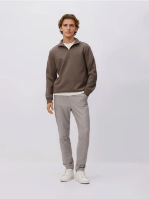 Reserved - Spodnie carrot z wiązaniem - beżowy