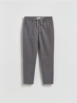 Reserved - Spodnie carrot z wiązaniem - ciemnoszary