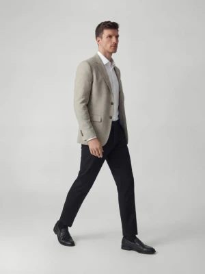 Reserved - Spodnie chino carrot z lyocellem - czarny