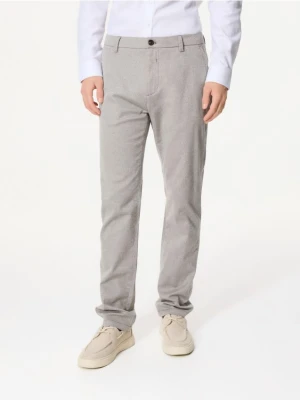 Reserved - Spodnie chino slim - ciemnobrązowy