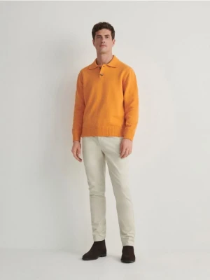 Reserved - Spodnie chino slim fit - beżowy