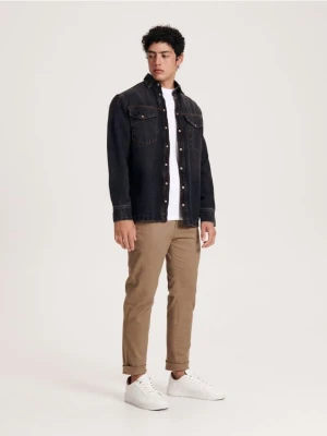 Reserved - Spodnie chino slim fit - brązowy