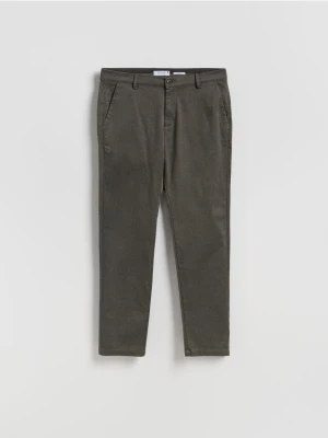 Reserved - Spodnie chino slim fit - ciemnozielony