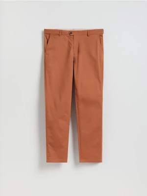 Reserved - Spodnie chino slim fit - karminowy