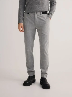 Zdjęcie produktu Reserved - Spodnie chino slim fit w kratę - jasnoszary