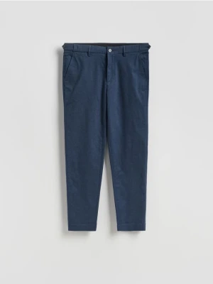 Reserved - Spodnie chino slim - granatowy