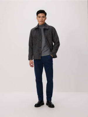 Reserved - Spodnie chino slim - granatowy