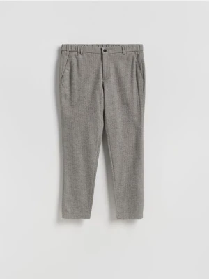 Reserved - Spodnie chino slim w kratę - ciemnoszary