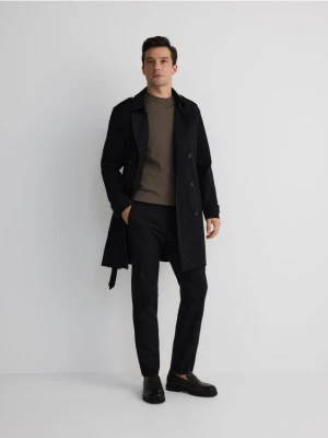 Reserved - Spodnie chino slim z wiskozą - czarny