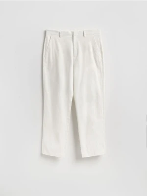 Reserved - Spodnie chino straight - biały