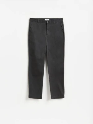 Reserved - Spodnie chino straight - ciemnoszary