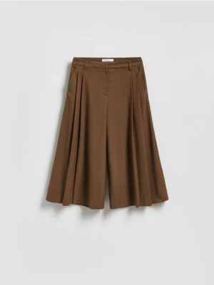 Reserved - Spodnie culotte - brązowy