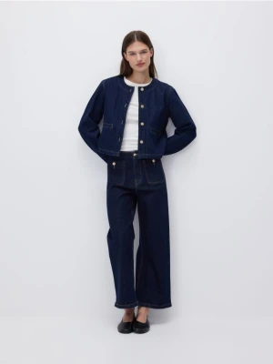 Reserved - Spodnie culotte - granatowy