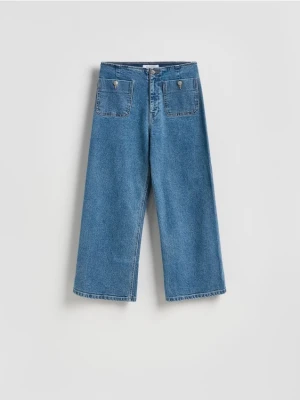 Reserved - Spodnie culotte - niebieski